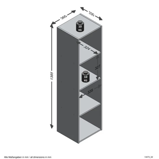 Brandneu ✨ FMD Möbel FMD Standregal Mit 4 Fächern Antik-Stil 😍 – Bild 5