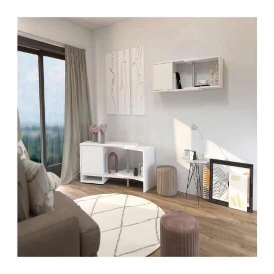 Rabatt 🎉 FMD Möbel FMD Modulares Eckregal Mit Offenen Fächern Weiß 👍 – Bild 6