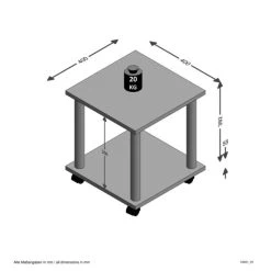 Schlussverkauf ⭐ FMD Möbel FMD Beistelltisch Mit Lenkrollen Weiß 💯