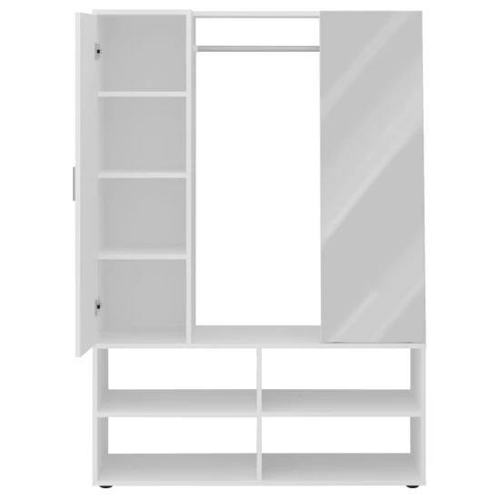 Schlussverkauf 🧨 FMD Möbel Garderobe AUMA Als Kompaktgarderobe Für Diele Und Flur In Weiß Ca. 89 X 150 X 40 Cm ⭐ – Bild 2