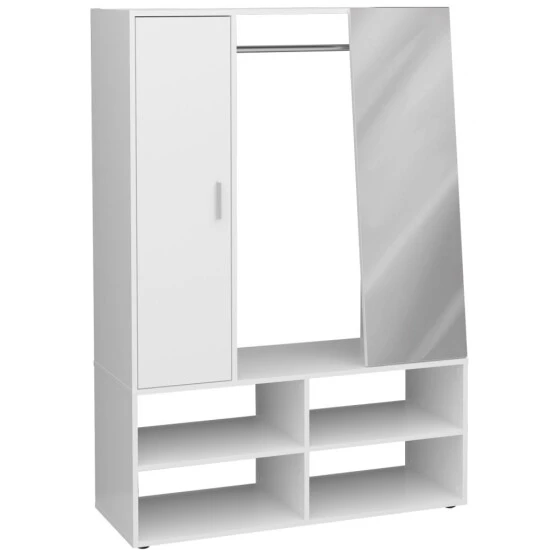 Schlussverkauf 🧨 FMD Möbel Garderobe AUMA Als Kompaktgarderobe Für Diele Und Flur In Weiß Ca. 89 X 150 X 40 Cm ⭐ – Bild 3