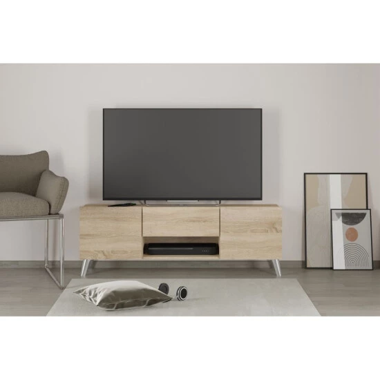Top 10 đ FMD Möbel Lowboard Stehend / HĂ€ngend Montierbar BRIGHTON Hifi TV Eiche SĂ€gerau Sonoma Ca. 140 X 35 X 35 Cm đ„ â Bild 2