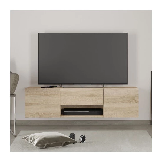 Top 10 đ FMD Möbel Lowboard Stehend / HĂ€ngend Montierbar BRIGHTON Hifi TV Eiche SĂ€gerau Sonoma Ca. 140 X 35 X 35 Cm đ„ â Bild 6
