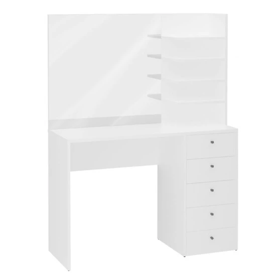 Rabatt ⭐ FMD Möbel Schminktisch MARL Schreibtisch In Weiß Ca. 105 X 140 X 40 Cm 👏 – Bild 2