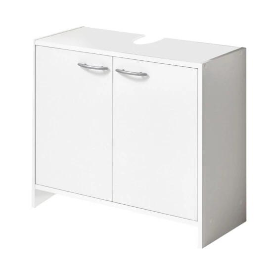 Rabatt 🛒 FMD Möbel WBU MARBELLA Waschbeckenschrank Waschbeckenunterschrank In Weiß Ca. 64 X 55 X 28 Cm ⭐