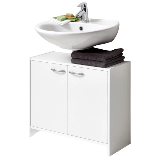 Rabatt 🛒 FMD Möbel WBU MARBELLA Waschbeckenschrank Waschbeckenunterschrank In Weiß Ca. 64 X 55 X 28 Cm ⭐ – Bild 2