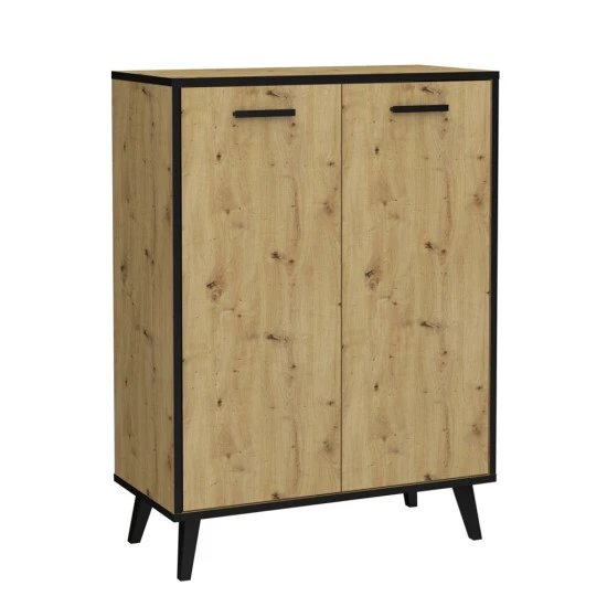 Brandneu ⭐ FMD Möbel Kommode PLAU Schuhschrank Artisan Eiche Ca. 15 Paar Schuhe Ca. 69 X 94 X 33 Cm ✔️ – Bild 2