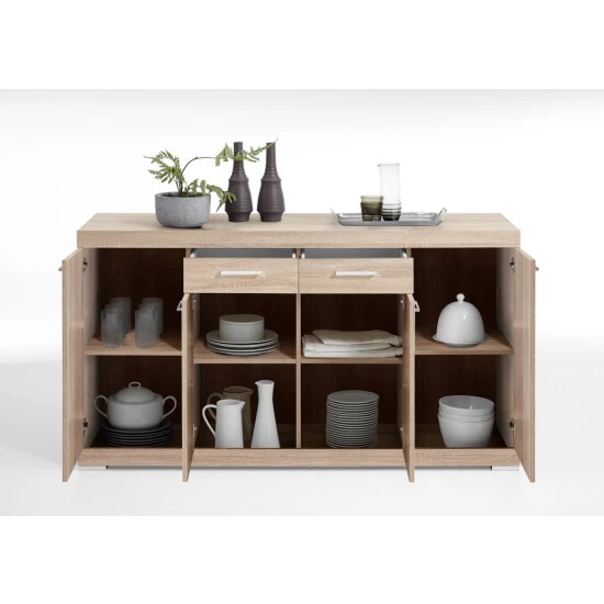 Rabatt 😀 FMD Möbel FMD Furniture 4020-404 Kommode In Nachbildung Sonoma Eiche Nachbildung, Maße Ca. 160 X 90 X 50 Cm (BxHxT) 😉 – Bild 3