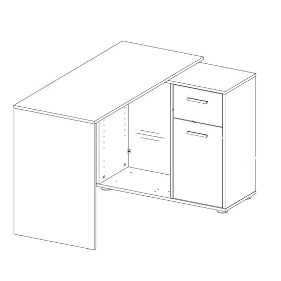 Blitzangebot ❤️ FMD Möbel FMD Furniture 360-001 Schreibtisch-Winkelkombination In Ausführung Old Style Dunkel/Stahl Dunkel, Maße Tisch Ca. 117 X 73,7 X 50 Cm / Maße Regal Ca. 80 X 69 X 33 Cm (BxHxT) ✔️ – Bild 8