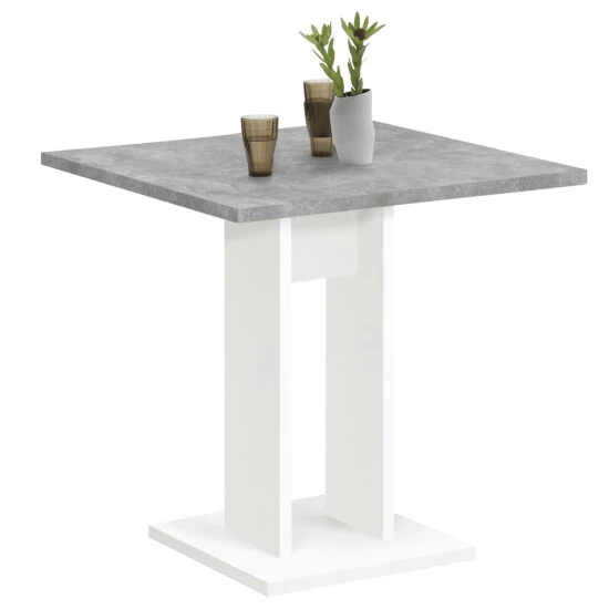 Aktion 🛒 FMD Möbel FMD Furniture Esstisch Säulentisch 70 X 70 X 75 Cm Weiß / Beton LA Küchentisch Für Schmale Küchen ⌛ – Bild 4