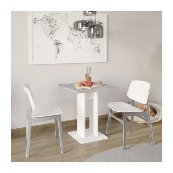 Aktion 🛒 FMD Möbel FMD Furniture Esstisch Säulentisch 70 X 70 X 75 Cm Weiß / Beton LA Küchentisch Für Schmale Küchen ⌛ – Bild 8