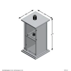 Coupon 🌟 FMD Möbel FMD Furniture Dekosäule Blumensäule 30 X 30 X 57,9 Cm In Matera, Mit 2 Ablagen Und Tür, Pflanzsäule 😀