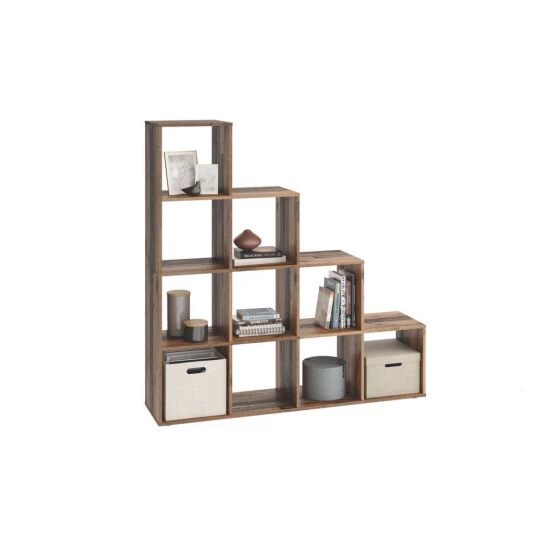 Bester Verkauf 😀 FMD Möbel Stufen Regal Bücherregal Stauraumregal Raumteiler MEGA 2 Old Style 😀 – Bild 5