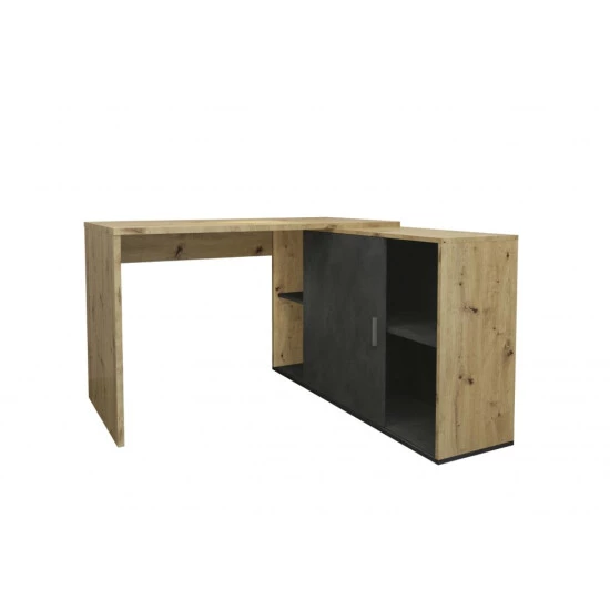 Blitzangebot 😉 FMD Möbel Schreibtisch Winkelschreibtisch Bürotisch Arbeitstisch Home Office Ca. 119 X 124 Cm VALLEY Artisan Eiche 😍 – Bild 2