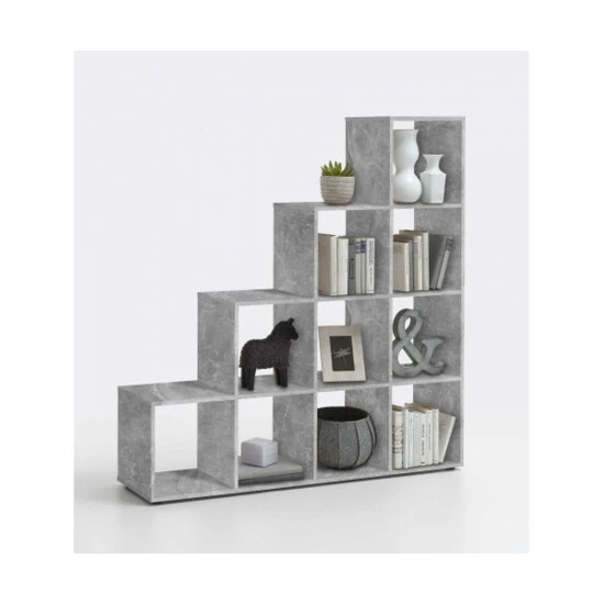 Auslauf ⌛ FMD Möbel MEGA 2 Raumteiler - Beton Light Atelier - Maße: 138,5 Cm X 143,5 Cm X 33 Cm; 248-002 ✔️ – Bild 2