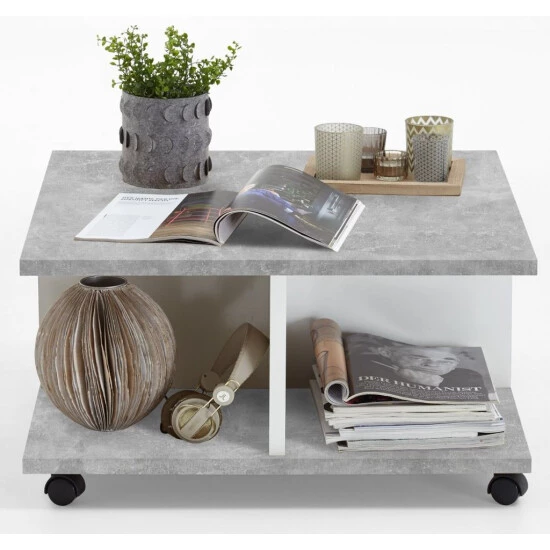 Top 10 🎁 FMD Möbel FMD Couchtisch TWIN 1 Beton LA/weiß Edelglanz; 659-001 😍 – Bild 12