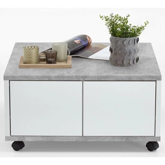 Top 10 🎁 FMD Möbel FMD Couchtisch TWIN 1 Beton LA/weiß Edelglanz; 659-001 😍 – Bild 13