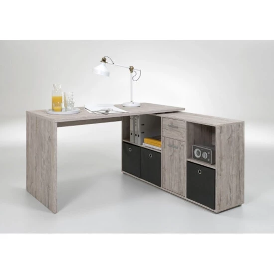 Auslauf ⭐ FMD Möbel LEX 1, Schreibtisch, Sandeiche Nb, 353-001 🥰 – Bild 2