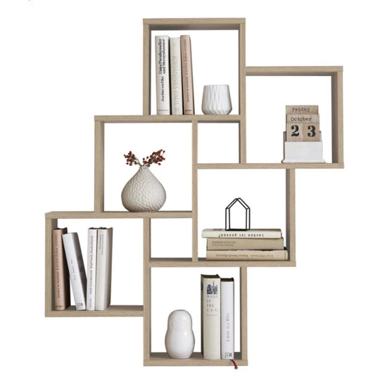 Brandneu đ FMD Möbel FMD Wandregal LAURIO 2 Eiche Nb; 2006-002 â â Bild 9