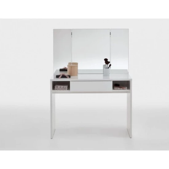 Top 10 🛒 FMD Möbel FMD Furniture 939-001 Schminktisch In Nachbildung Weiß Edelglanz, Maße Ca. 100 X 135,7 X 41,5 Cm (BxHxT) ✔️ – Bild 9