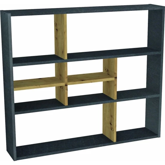 Blitzangebot 👏 FMD Möbel FMD Mika Große Bibliotheque - Noir Artisan Chene 🎁 – Bild 2