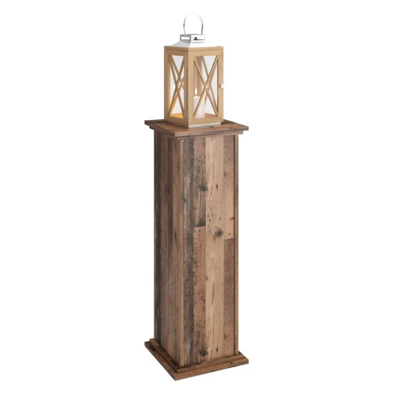 Bester Verkauf ✨ FMD Möbel FMD Furniture Dekosäule Blumensäule 30 X 30 X 89 Cm In Old Style Dunkel, Mit 2 Höhenverstellbaren Ablagen Und Tür, Pflanzsäule 🎁 – Bild 5