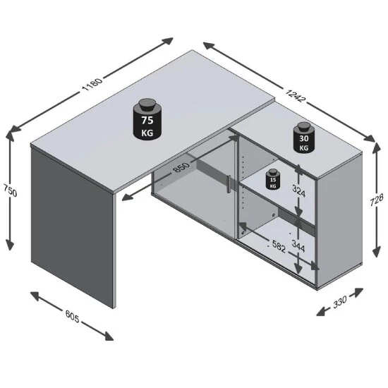 Besorgen ✨ FMD Möbel Schreibtisch VALLEY 🔔 – Bild 4