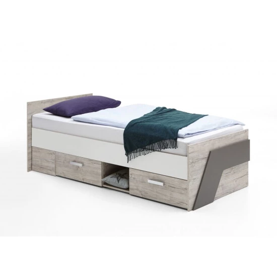 Blitzangebot 😉 FMD Möbel Nona Jugendzimmer Appartment Kinderzimmer 6-teilig Sandeiche Nb. / Bunt 🎉 – Bild 2