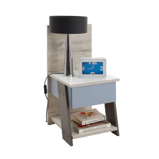 Blitzangebot 😉 FMD Möbel Nona Jugendzimmer Appartment Kinderzimmer 6-teilig Sandeiche Nb. / Bunt 🎉 – Bild 3