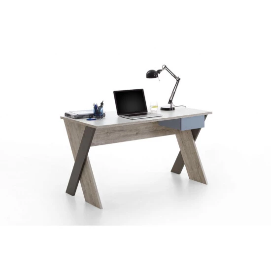 Blitzangebot 😉 FMD Möbel Nona Jugendzimmer Appartment Kinderzimmer 6-teilig Sandeiche Nb. / Bunt 🎉 – Bild 6