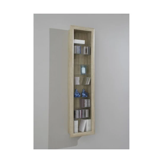 Bestes Angebot 🔥 FMD Möbel BORA 9 Hängevitrine Mit 8 Glaseinlegeböden, Eiche Nb, 109-009 ✔️