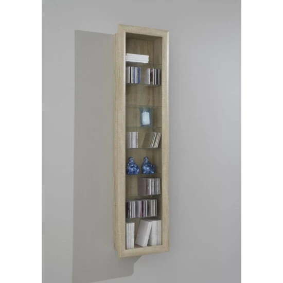 Bestes Angebot 🔥 FMD Möbel BORA 9 Hängevitrine Mit 8 Glaseinlegeböden, Eiche Nb, 109-009 ✔️ – Bild 5