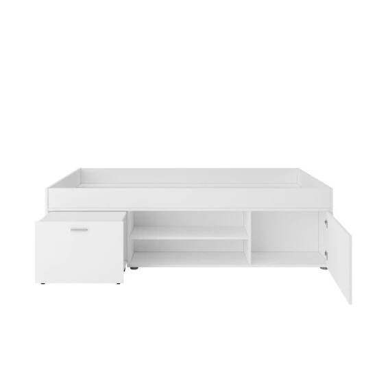 Bestes Angebot 👏 FMD Möbel FMD Furniture 810-001 Bettanlage Mit Stauraum In Ausführung Weiß, Maße Ca. 203,5 X 58,5 X 95,9 Cm (BxHxT) 😉 – Bild 5