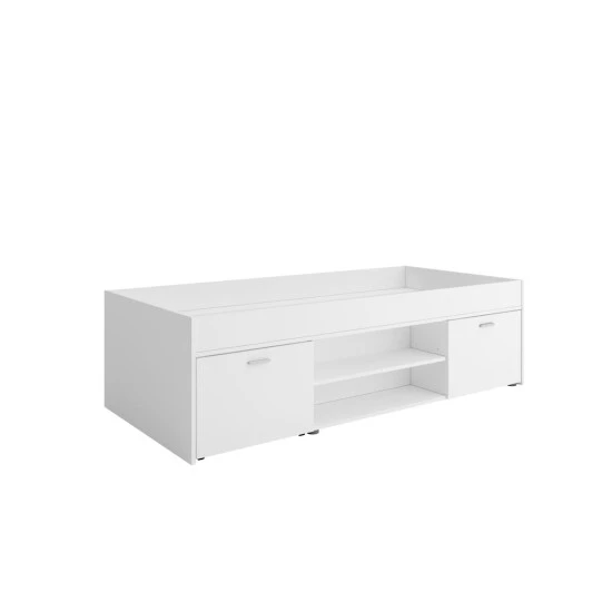 Bestes Angebot 👏 FMD Möbel FMD Furniture 810-001 Bettanlage Mit Stauraum In Ausführung Weiß, Maße Ca. 203,5 X 58,5 X 95,9 Cm (BxHxT) 😉 – Bild 6