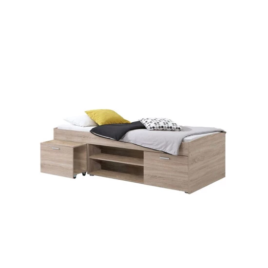 Bestes Angebot 👏 FMD Möbel FMD Furniture 810-001 Bettanlage Mit Stauraum In Ausführung Weiß, Maße Ca. 203,5 X 58,5 X 95,9 Cm (BxHxT) 😉 – Bild 9