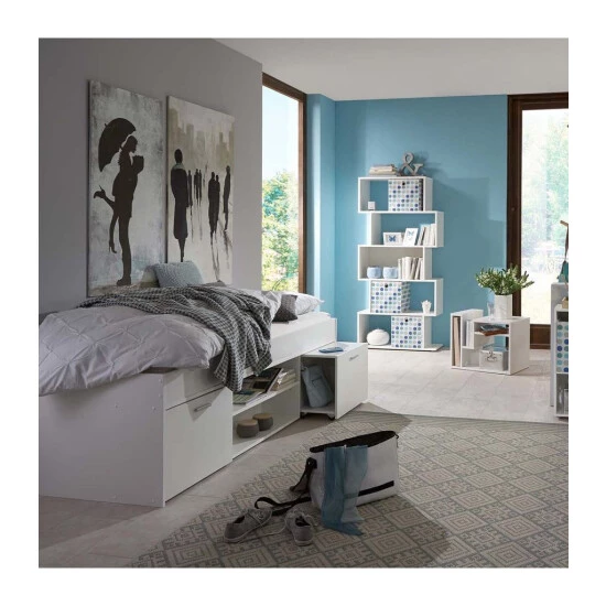 Bestes Angebot 👏 FMD Möbel FMD Furniture 810-001 Bettanlage Mit Stauraum In Ausführung Weiß, Maße Ca. 203,5 X 58,5 X 95,9 Cm (BxHxT) 😉 – Bild 12