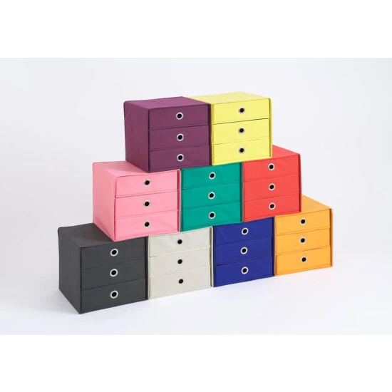 Rabatt 🧨 FMD Möbel MEGA 31 Aufbewahrungsbox Mit 3 Schubkästen - Orange - Maße: 31,5 Cm X 31,5 Cm X 32 Cm; 248-031 🥰