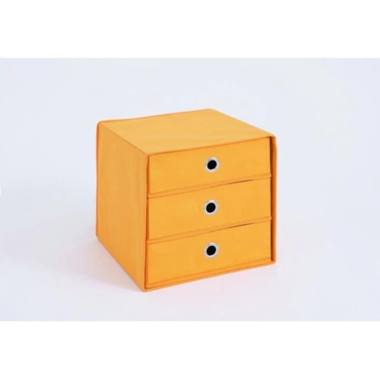 Rabatt 🧨 FMD Möbel MEGA 31 Aufbewahrungsbox Mit 3 Schubkästen - Orange - Maße: 31,5 Cm X 31,5 Cm X 32 Cm; 248-031 🥰 – Bild 2