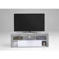 Besorgen ✨ FMD Möbel FMD Furniture 271-001 TV/HiFi Lowboard In Ausführung Beton Light Atelier/Weiß, Maße 150 X 53 X 41,5 Cm (BxHxT) ✨