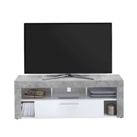 Besorgen ✨ FMD Möbel FMD Furniture 271-001 TV/HiFi Lowboard In Ausführung Beton Light Atelier/Weiß, Maße 150 X 53 X 41,5 Cm (BxHxT) ✨ – Bild 7