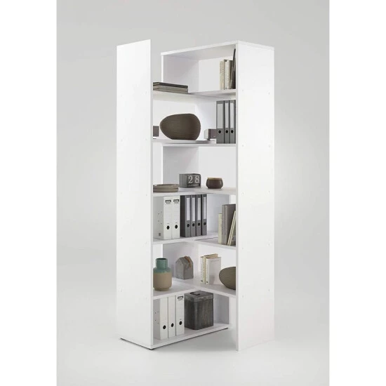 Angebote 👏 FMD Möbel 3012-009 CALVIA 9 Weiß Eckregal Schieberegal Büroregal Aktenregal Stauraumregal Aktenschrank Extra Hoch Für Die Ecke Calvia FMD ❤️ – Bild 2