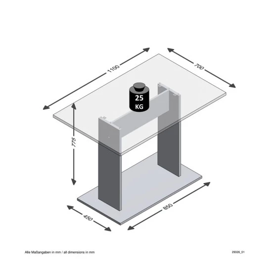 Schlussverkauf 😀 FMD Möbel FMD Esstisch 110 Cm Eichenbraun 😍 – Bild 6