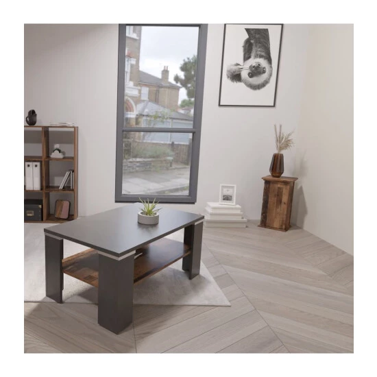 Großhandel 👍 FMD Möbel FMD Furniture Dekosäule Blumensäule 30 X 30 X 57,9 Cm In Old Style Dunkel, Mit 2 Ablagen Und Tür, Pflanzsäule 😉 – Bild 8