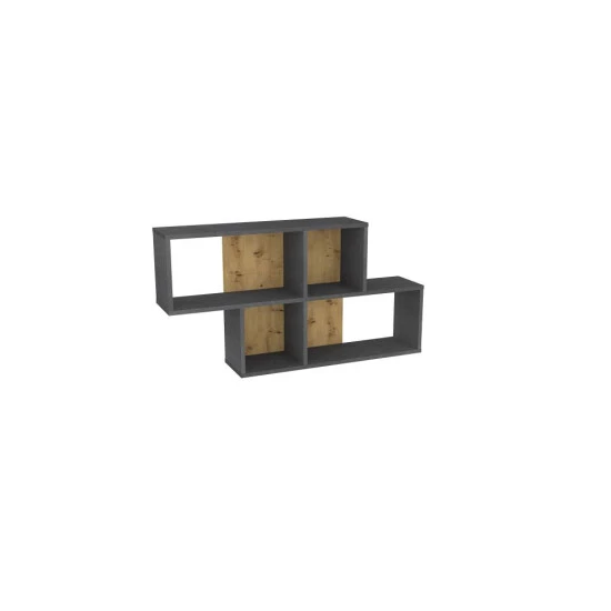 Angebote 😍 FMD Möbel FMD Nora Large Bibliotheque - Schwarz ⭐ – Bild 2