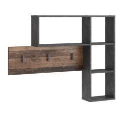 Beste Bewertungen von 🥰 FMD Möbel FMD Wandgarderobe 4 Offene Fächer Anthrazit Und Dunkelbraun 🤩