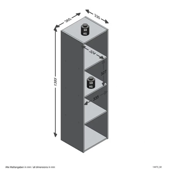 Besorgen ✨ FMD Möbel Bücherregal Stauraum Regal Raumteiler Stehend / Liegend MEGA 4 Old Style Nb. 🥰 – Bild 4