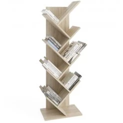 Brandneu 🎉 FMD Möbel Regal Bücherregal Prospektständer Zeitungsständer 42 X 125 X 26 Cm BÜCHEN Eiche Sonoma Sägerau Nb. ❤️