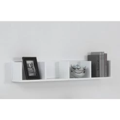 Brandneu 🎁 FMD Möbel POINT 4 Wandregal - Weiß - Maße: 92 Cm X 16,5 Cm X 17 Cm; 206-004 ❤️