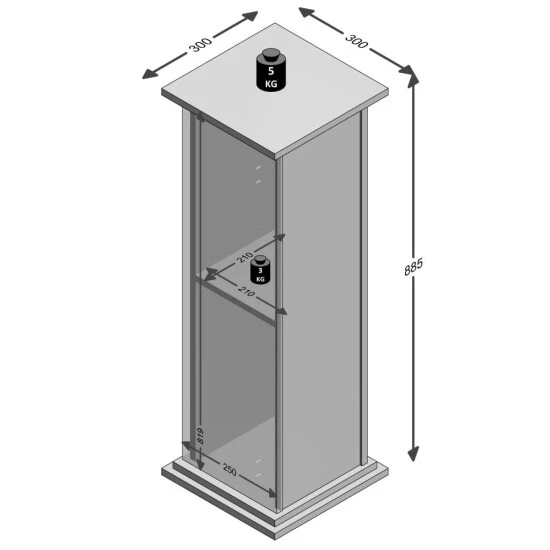 Bestpreis 🥰 FMD Möbel ESSEX 2 Dekosäule - Eiche - Maße: 30 Cm X 89 Cm X 30 Cm; 641-002 😀 – Bild 4