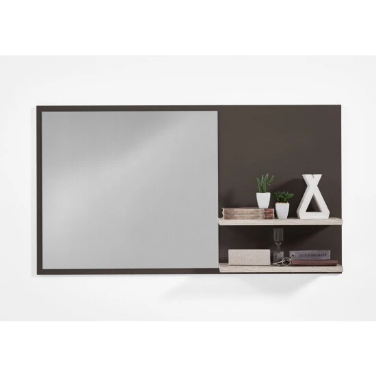 Rabatt ⭐ FMD Möbel OXFORD 5 Wandspiegel - Lava/Sandeiche - Maße: 130 Cm X 72 Cm X 18 Cm; 498-005 😉